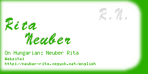 rita neuber business card